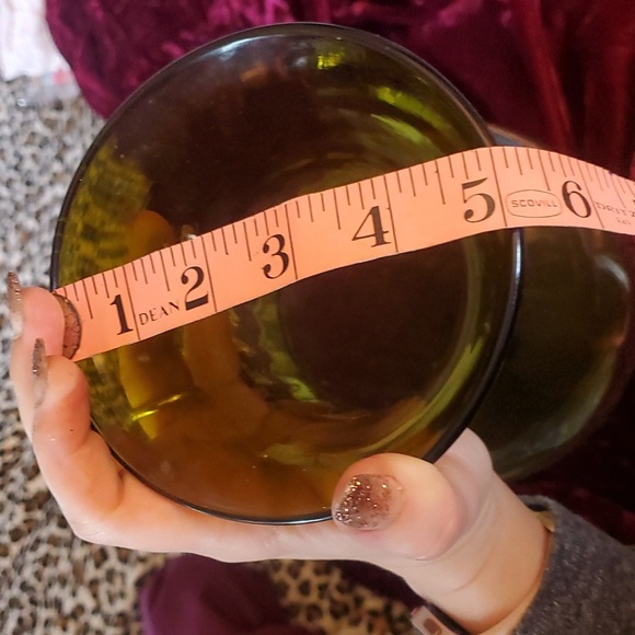 Antique Olive Green Glass Floor vase - Picture 8 of 14